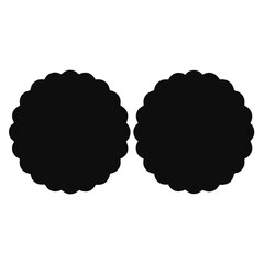 Thoughtful cartoon brain with a cloud speech bubble and vintage flower stickers