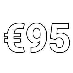 euro sign on a white background €95