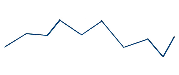 Blue ink pen line, underline, isolated on transparent background. Simple ink pen scribble effect, perfect for business and school presentation design.