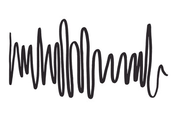 Black ink pen line, underline, isolated on transparent background. Simple ink pen scribble effect. Perfect for business and school presentation design.