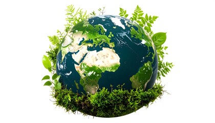  Eco Concept with Green Earth and Moss