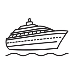 Obraz premium cruise ship isolated on white background