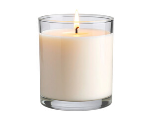 Realistic Burning Candle with Flame &ndash; Front View 
