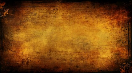 Grungy golden surface with aged textures, perfect for vintage design and background elements