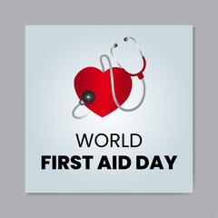Modern Design for World First Aid Day.