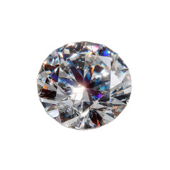 Brilliant Cut Diamond Showing Sparkle and Clarity on Black Background