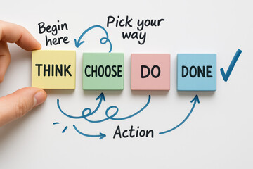 Strategic decision-making begins with thoughtful consideration and choosing a path that leads to effective action and completion