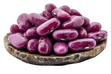 A pile of canned red kidney beans isolated on a white background