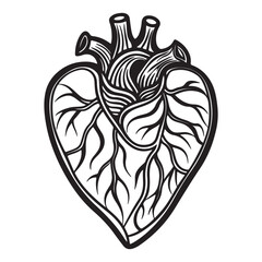 heart with floral ornament