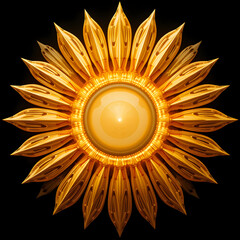 abstract yellow flower