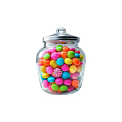 Colorful Candies in a Glass Jar