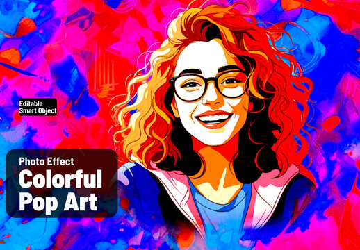 Colorful Pop Art Photo Effect