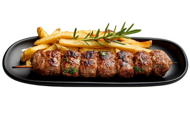 grilled pork ribs with vegetables