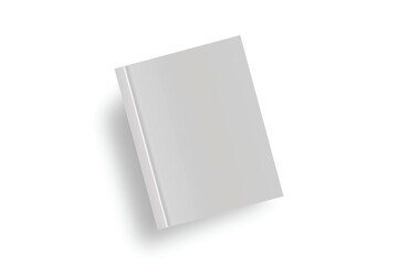 Book on a White Surface: A simple, elegantly styled book. The plain cover implies content ready to be filled or written on, offering space for imagination and ideas.