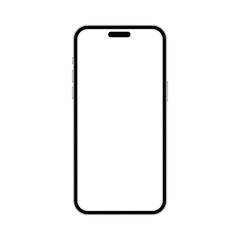 Smartphone Outline Illustration: A sleek smartphone silhouette. A perfect canvas for your apps and designs, this minimalist illustration offers a clean, modern aesthetic.
