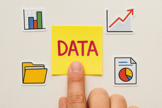 A highlights the concept data as an essential element driving business growth and analysis - Powered by Adobe