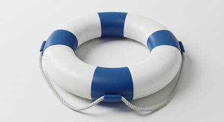 Isolated studio shot of a lifebuoy providing essential safety and buoyancy aid.