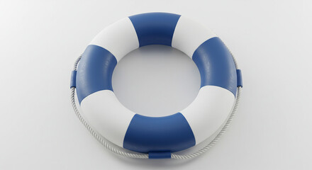 Essential maritime safety equipment for aquatic environments on a clean backdrop