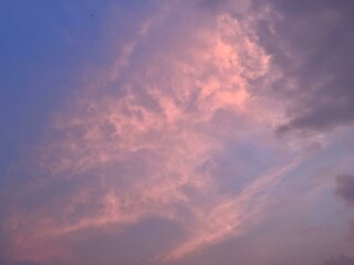 sunset sky with clouds