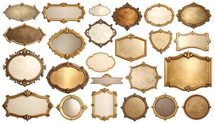 Collection of ornate vintage-style frames