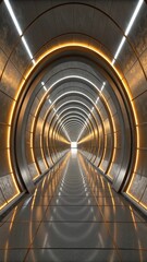 Futuristic Illuminated Tunnel Pathway