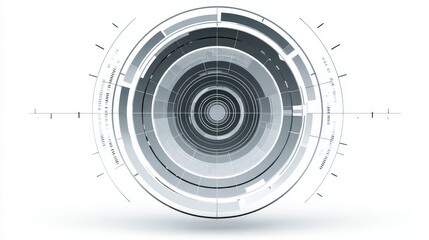 A modern radar chart clipart, performance tracking element, digital illustration, sleek gray tones, isolated on white background.