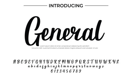 General - Elegant Script Font for Smooth Handwritten Design and Creative Typography