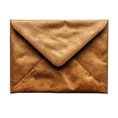 Envelope with blank paper isolated on transparent background.