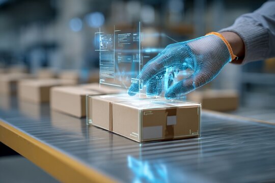 logistical management system using augmented reality technology to identify package picking and delivery . Future concept of supply chain and logistic business