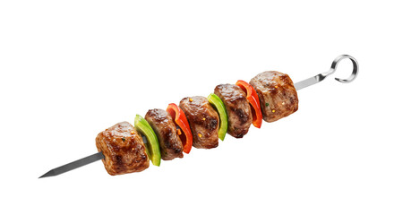 shish kebab on skewers