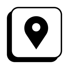 Pin Location Icon in Solid Style