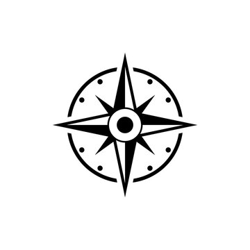 Compass logo icon isolated on white background