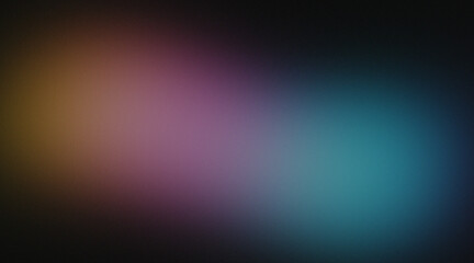 Soft gradient of warm orange purple and cool blue on black background
