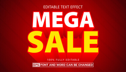 Mega sale editable text effects