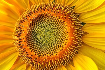 Close-Up of Sunflower: Seeds, Petals, and Center Detail