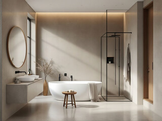 modern luxury bathroom interior
