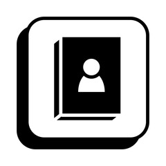 Phonebook Icon in Solid Style