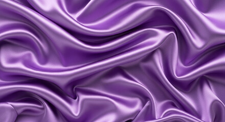 Obraz premium Flowing Lavender Silk Fabric Emerald Silk with Light Folds
