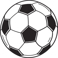 Fototapeta premium Isolated on a white background, a single black and white soccer ball is ready for the game