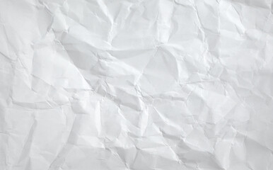 White texture of paper crumpled. Empty background for various designs template purposes.