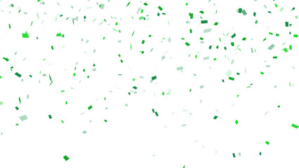 green confetti rain falling on transparent background , png birthday party and celebration and sale social media design element  © Hasti