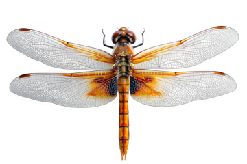 Image of dragonfly isolated on white background