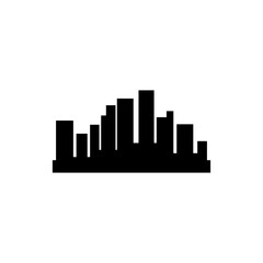 Skyline icon sign isolated on white background