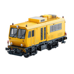 Road-rail vehicle isolated on white and transparent background.