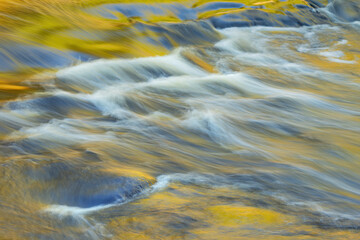 Landscape of the Presque Isle River rapids, captured with motion blur, Porcupine Mountains Wilderness State Park, Michigan's Upper Peninsula, USA