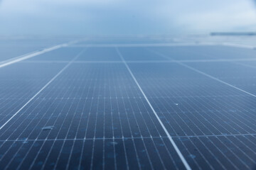 Solar cell photovoltaic panels technology for renewable energy solution on roof. Electrical energy obtained from nature sunlight clean renewable energy.