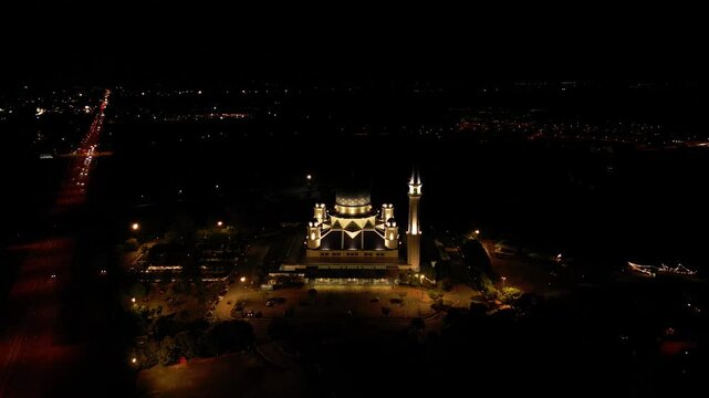 Masjid Abdullah Fahim during sunset and night view &ndash; July 6, 2025