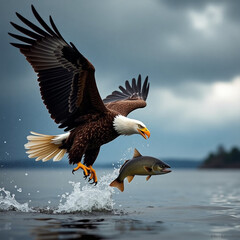 Obraz premium American bald eagle