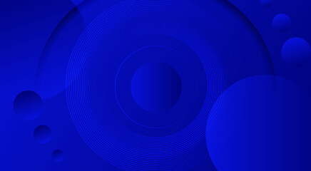 Abstract Blue Background with Circles and Lines Pattern