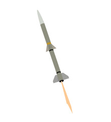 Rocket Aircraft missiles. missiles and glowing thrust flames.